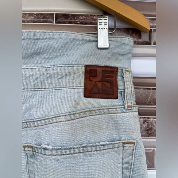 JEAN ATELIER Flip Fold-over High-rised Straight-leg Jeans 28 - Picture 8 of 16